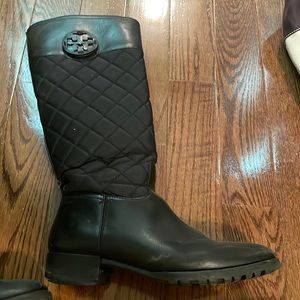 Tory Burch quilted riding boots